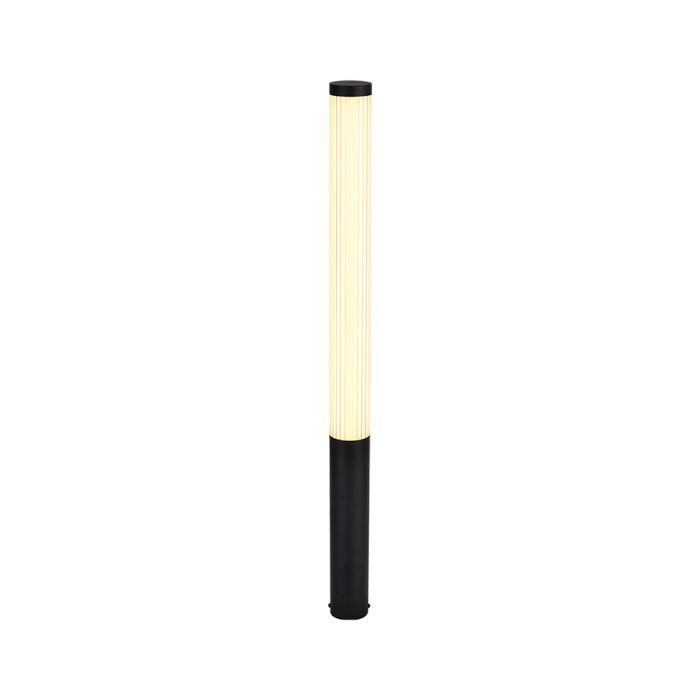 24W(3400Lm) LED dārza stabiņveida gaismeklis, V-TAC VT-10181, SMD, 140Lm/W, IP44, IK08, melns, 60x60x800mm, 360°, 2 gadu garantija, silti balta gaisma 3000K
