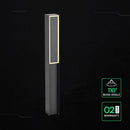 24W(3400Lm) LED dārza stabiņveida gaismeklis, V-TAC VT-10191, SMD, 140Lm/W, IP54, IK08, melns, 69x69x800mm, 110°, 2 gadu garantija, silti balta gaisma 3000K