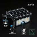 7W(900Lm) LED solārais prožektors ar PIR kustību sensoru, V-TAC, IP65
