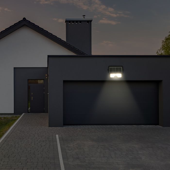 7W(900Lm) LED solārais prožektors ar PIR kustību sensoru, V-TAC, IP65