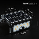 7W(900Lm) LED solārais prožektors ar PIR kustību sensoru, V-TAC, IP65
