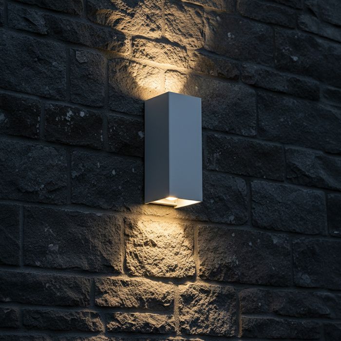10W(1250Lm) LED āra sienas gaismeklis, V-TAC VT-120112-W, SMD, 125Lm/W, IP65, IK06, balts, 71x71x171mm, regulējams 0–90°, 2 gadu garantija, 3in1 gaisma 2700K/3200K/4000K