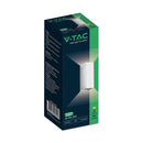 10W(1250Lm) LED āra sienas gaismeklis, V-TAC VT-120112-W, SMD, 125Lm/W, IP65, IK06, balts, 71x71x171mm, regulējams 0–90°, 2 gadu garantija, 3in1 gaisma 2700K/3200K/4000K