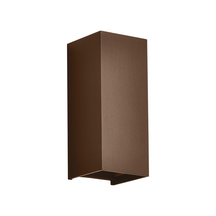 10W(1250Lm) LED āra sienas gaismeklis, V-TAC VT-120112-C, SMD, 125Lm/W, IP65, IK06, Corten brūns, 71x71x171mm, regulējams 0–90°, 2 gadu garantija, 3in1 gaisma 2700K/3200K/4000K