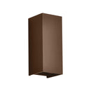 10W(1250Lm) LED āra sienas gaismeklis, V-TAC VT-120112-C, SMD, 125Lm/W, IP65, IK06, Corten brūns, 71x71x171mm, regulējams 0–90°, 2 gadu garantija, 3in1 gaisma 2700K/3200K/4000K