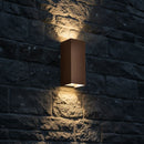10W(1250Lm) LED āra sienas gaismeklis, V-TAC VT-120112-C, SMD, 125Lm/W, IP65, IK06, Corten brūns, 71x71x171mm, regulējams 0–90°, 2 gadu garantija, 3in1 gaisma 2700K/3200K/4000K