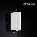 10W(1250Lm) LED āra sienas gaismeklis, V-TAC VT-120113-W, SMD, 125Lm/W, IP65, IK06, balts, cilindrisks, 71x96x171mm, regulējams 0–90°, 2 gadu garantija, 3in1 gaisma 2700K/3200K/4000K