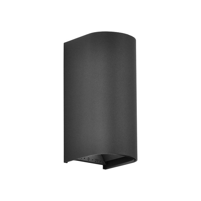 10W(1250Lm) LED āra sienas gaismeklis, V-TAC VT-120113-B, SMD, 125Lm/W, IP65, IK06, melns, cilindrisks, 71x96x171mm, regulējams 0–90°, 2 gadu garantija, 3in1 gaisma 2700K/3200K/4000K