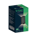 10W(1250Lm) LED āra sienas gaismeklis, V-TAC VT-120113-B, SMD, 125Lm/W, IP65, IK06, melns, cilindrisks, 71x96x171mm, regulējams 0–90°, 2 gadu garantija, 3in1 gaisma 2700K/3200K/4000K