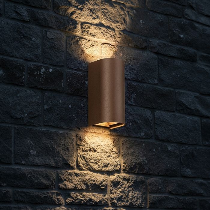 10W(1250Lm) LED āra sienas gaismeklis, V-TAC VT-120113-C, SMD, 125Lm/W, IP65, IK06, Corten brūns, cilindrisks, 71x96x171mm, regulējams 0–90°, 2 gadu garantija, 3in1 gaisma 2700K/3200K/4000K
