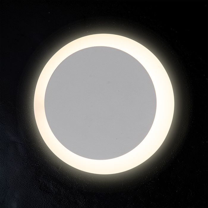 6W(1000Lm) LED sienas gaismeklis, V-TAC VT-120009, CREE SMD, ~167Lm/W, IP20, IK06, balts, Ø180x73mm, regulējams 355°, 6 gadu garantija, silti balta gaisma 3000K