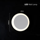 6W(1000Lm) LED sienas gaismeklis, V-TAC VT-120009, CREE SMD, ~167Lm/W, IP20, IK06, balts, Ø180x73mm, regulējams 355°, 6 gadu garantija, silti balta gaisma 3000K