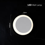 6W(1000Lm) LED sienas gaismeklis, V-TAC VT-120009, CREE SMD, ~167Lm/W, IP20, IK06, balts, Ø180x73mm, regulējams 355°, 6 gadu garantija, silti balta gaisma 3000K
