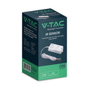 V-TAC VT-8159 2-in-1 infrasarkanais bezkontakta rokas kustības un durvju sensors, LED līdz 200W, 220–240V, 5A, 5–6cm, IP20, balts, 78,2x35,5x20,4mm, 5 gadu garantija