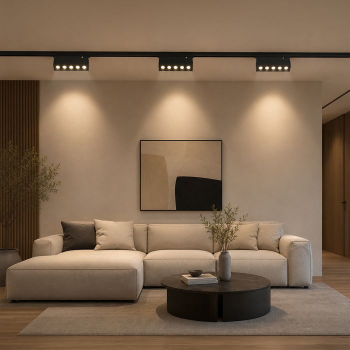 5W LED magnētiskais lineārais grille gaismeklis, 48V, V-TAC VT-41008, IP20, melns, neitrāli balta gaisma 4000K