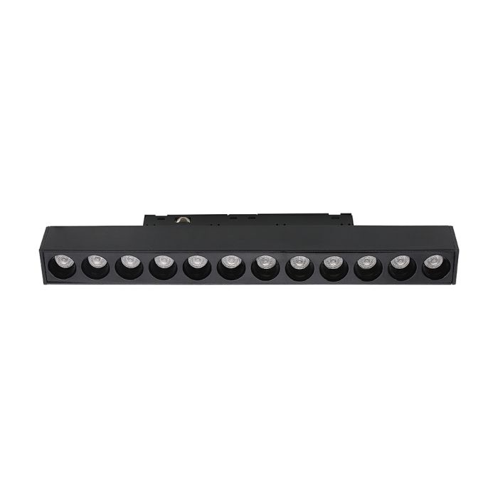 10W LED magnētiskais lineārais grille gaismeklis, 48V, V-TAC VT-41021, IP20, melns, neitrāli balta gaisma 4000K