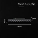 10W LED magnētiskais lineārais grille gaismeklis, 48V, V-TAC VT-41021, IP20, melns, auksti balta gaisma 6400K