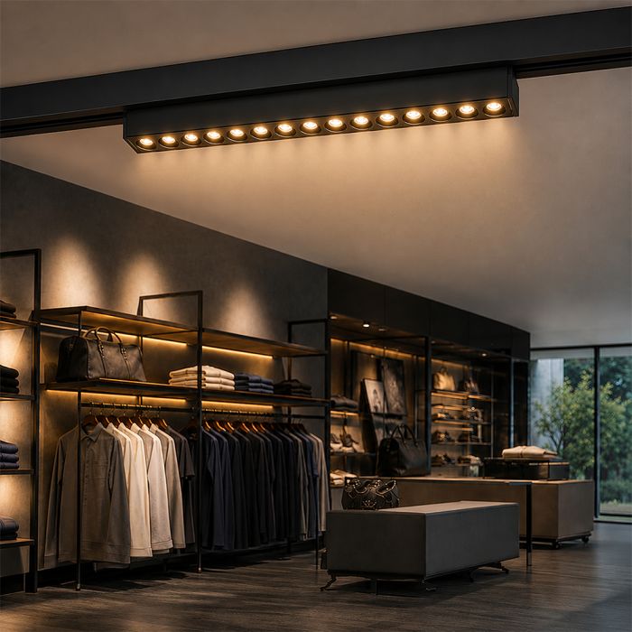15W LED magnētiskais lineārais grille gaismeklis, 48V, V-TAC VT-41022, IP20, melns, auksti balta gaisma 6400K