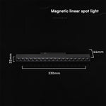 15W LED magnētiskais lineārais grille gaismeklis, 48V, V-TAC VT-41022, IP20, melns, auksti balta gaisma 6400K