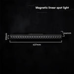 20W LED magnētiskais lineārais grille gaismeklis, 48V, V-TAC VT-41023, IP20, melns, silti balta gaisma 3000K