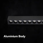 20W LED magnētiskais lineārais grille gaismeklis, 48V, V-TAC VT-41023, IP20, melns, silti balta gaisma 3000K