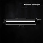 10W LED magnētiskais lineārais flood gaismeklis, 48V, V-TAC VT-41026, IP20, melns, auksti balta gaisma 6400K