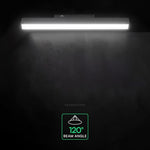 10W LED magnētiskais lineārais flood gaismeklis, 48V, V-TAC VT-41026, IP20, melns, auksti balta gaisma 6400K