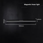 28W LED magnētiskais lineārais flood gaismeklis, 48V, V-TAC VT-41036, IP20, melns, auksti balta gaisma 6400K