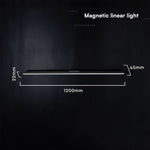 36W LED magnētiskais lineārais flood gaismeklis, 48V, V-TAC VT-41048, IP20, melns, silti balta gaisma 3000K