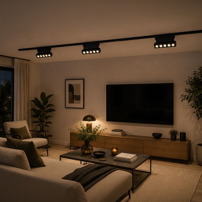 5W LED magnētiskais grozāms spots, 48V, V-TAC VT-41028, IP20, melns, neitrāli balta gaisma 4000K