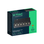 5W LED magnētiskais grozāms spots, 48V, V-TAC VT-41028, IP20, melns, auksti balta gaisma 6400K