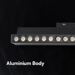 15W LED magnētiskais grozāms spots, 48V, V-TAC VT-41031, IP20, melns, silti balta gaisma 3000K