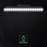 15W LED magnētiskais grozāms spots, 48V, V-TAC VT-41031, IP20, melns, auksti balta gaisma 6400K