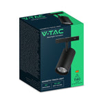12W LED magnētiskais sliežu gaismeklis (track), 48V, V-TAC VT-40020, IP20, melns, neitrāli balta gaisma 4000K