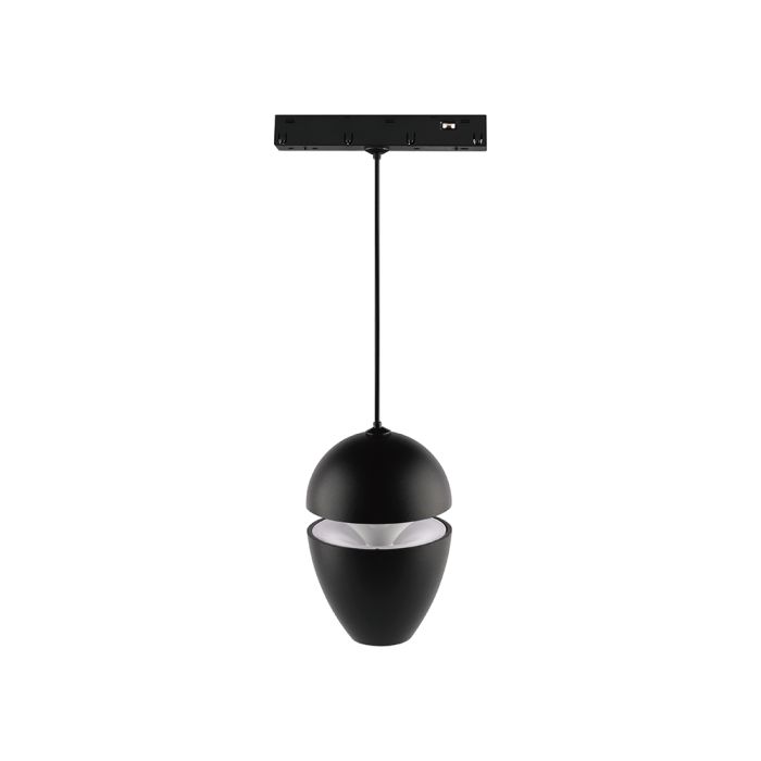 7W(840Lm) LED magnētiskās sliedes piekaramais gaismeklis, V-TAC, SMD, 120Lm/W, 48V DC, IP20, alumīnijs, melns, 115x80x1060mm, 40°, 3 gadu garantija, silti balta gaisma 6400K