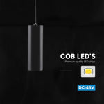 5W LED magnētiskais piekaramais gaismeklis, 48V, V-TAC VT-40006, IP20, melns, neitrāli balta gaisma 4000K