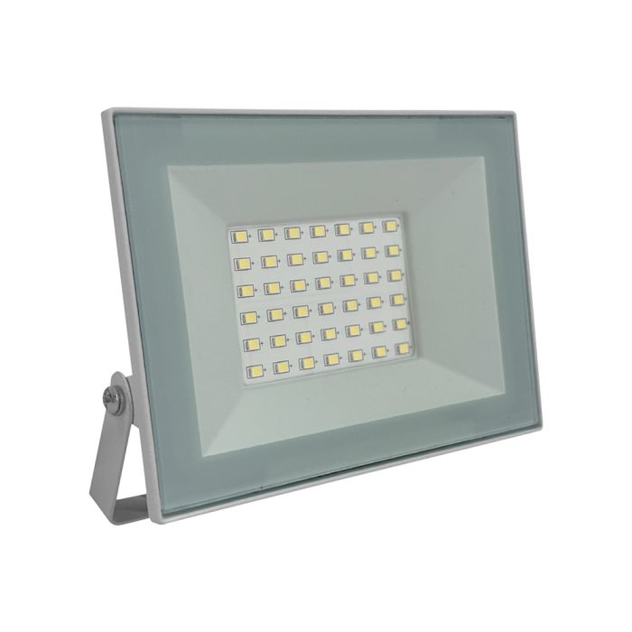 30W(2550Lm) LED prožektors bez kustību sensora, V-TAC, IP65, balts, neitrāli balta gaisma 4000K