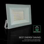 30W(2550Lm) LED prožektors bez kustību sensora, V-TAC, IP65, melns, neitrāli balta gaisma 4000K