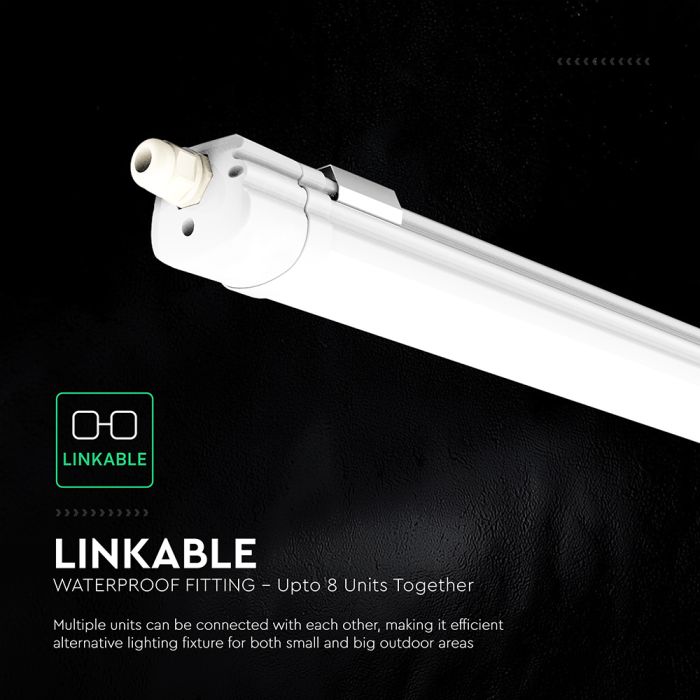 120cm_36W(4320Lm) V-TAC lineārais gaismeklis, VT-1249CCT, IP65, 3IN1