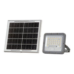 10W LED prožektors ar saules bateriju un PIR kustības sensoru, V-TAC, IP65, silti balta gaisma 3000K