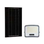 12W LED prožektors ar saules bateriju, 3in1 (3000K/4000K/6500K pārslēdzams), melns panelis, V-TAC, IP65