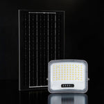 12W LED prožektors ar saules bateriju, 3in1 (3000K/4000K/6500K pārslēdzams), melns panelis, V-TAC, IP65