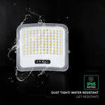 20W LED prožektors ar saules bateriju, 3in1 (3000K/4000K/6500K pārslēdzams), melns panelis, V-TAC, IP65
