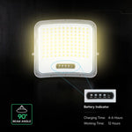 20W LED prožektors ar saules bateriju, 3in1 (3000K/4000K/6500K pārslēdzams), melns panelis, V-TAC, IP65