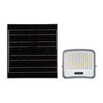 25W LED prožektors ar saules bateriju, 3in1 (3000K/4000K/6500K pārslēdzams), melns panelis, V-TAC, IP65