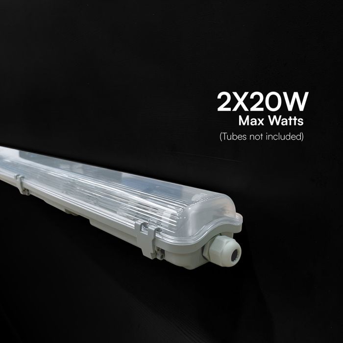 120cm_2x20W V-TAC hermētisks T8 gaismekļa korpuss, VT-120002, IP65
