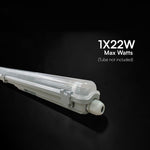 150cm_1x22W V-TAC hermētisks T8 gaismekļa korpuss, VT-121001, IP65