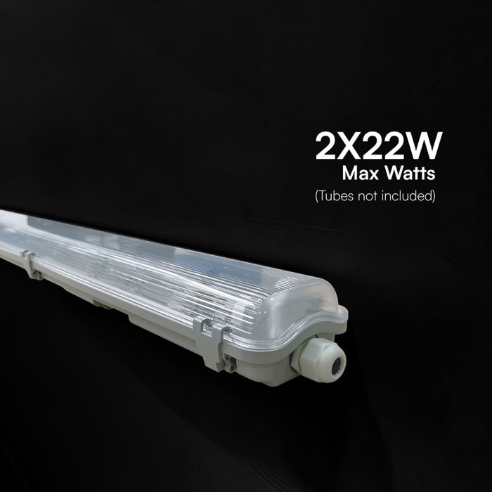 150cm_2x22W V-TAC hermētisks T8 gaismekļa korpuss, VT-121002, IP65