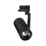 30W LED sliežu prožektors 3 fāžu ar regulējamu staru 25°–50°, CRI80, V-TAC VT-18031CCT, IP20, melns, 3IN1