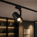 30W LED sliežu prožektors 3 fāžu ar regulējamu staru 25°–50°, CRI80, V-TAC VT-18031CCT, IP20, melns, 3IN1